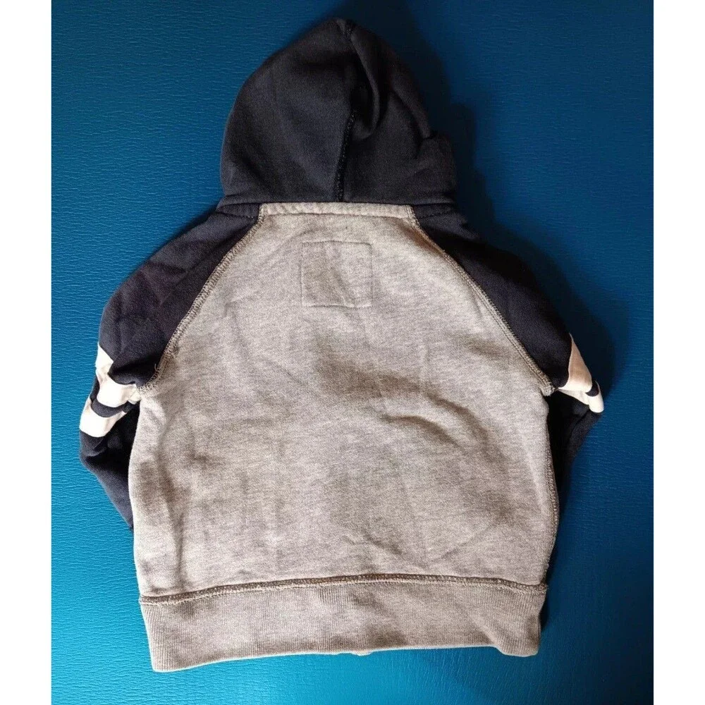 Jacket 18 months boys Sportswear Athletic hoodie sweater zip gray and blue 33